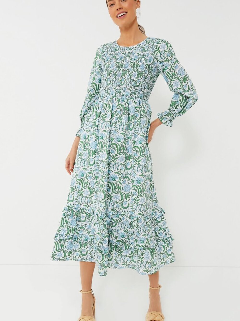 Exclusive Vintage Jungle Isabel Smocked Dress